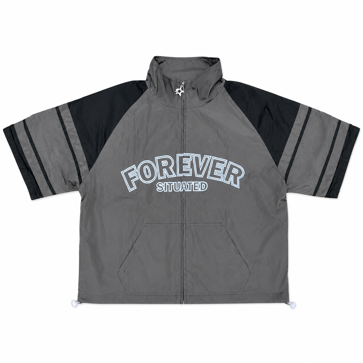 Men's Forever Situated Track Top Grey/Black trckssgtee-grey