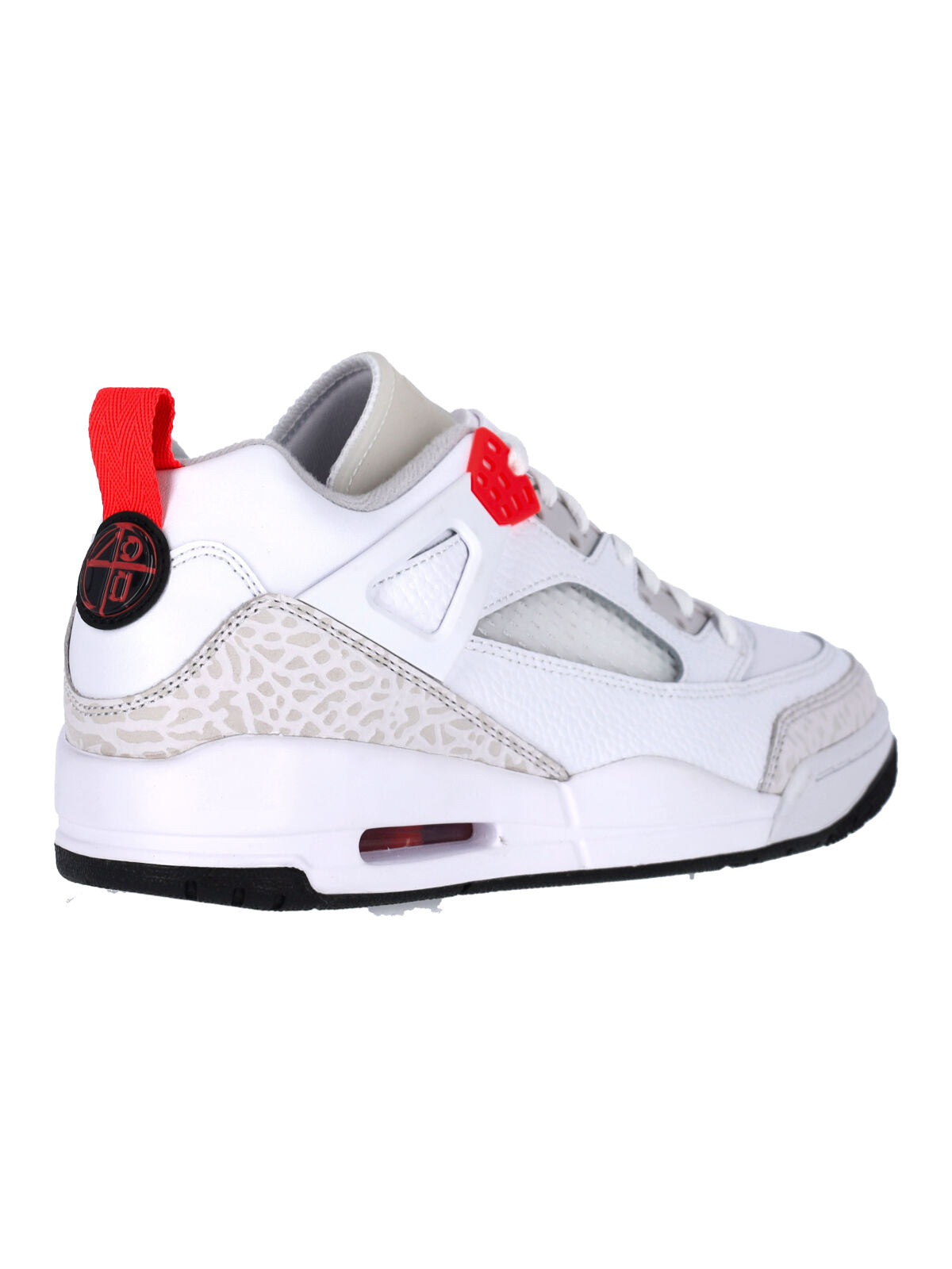 White Jordan Spizike Low-Top Leather Sneakers