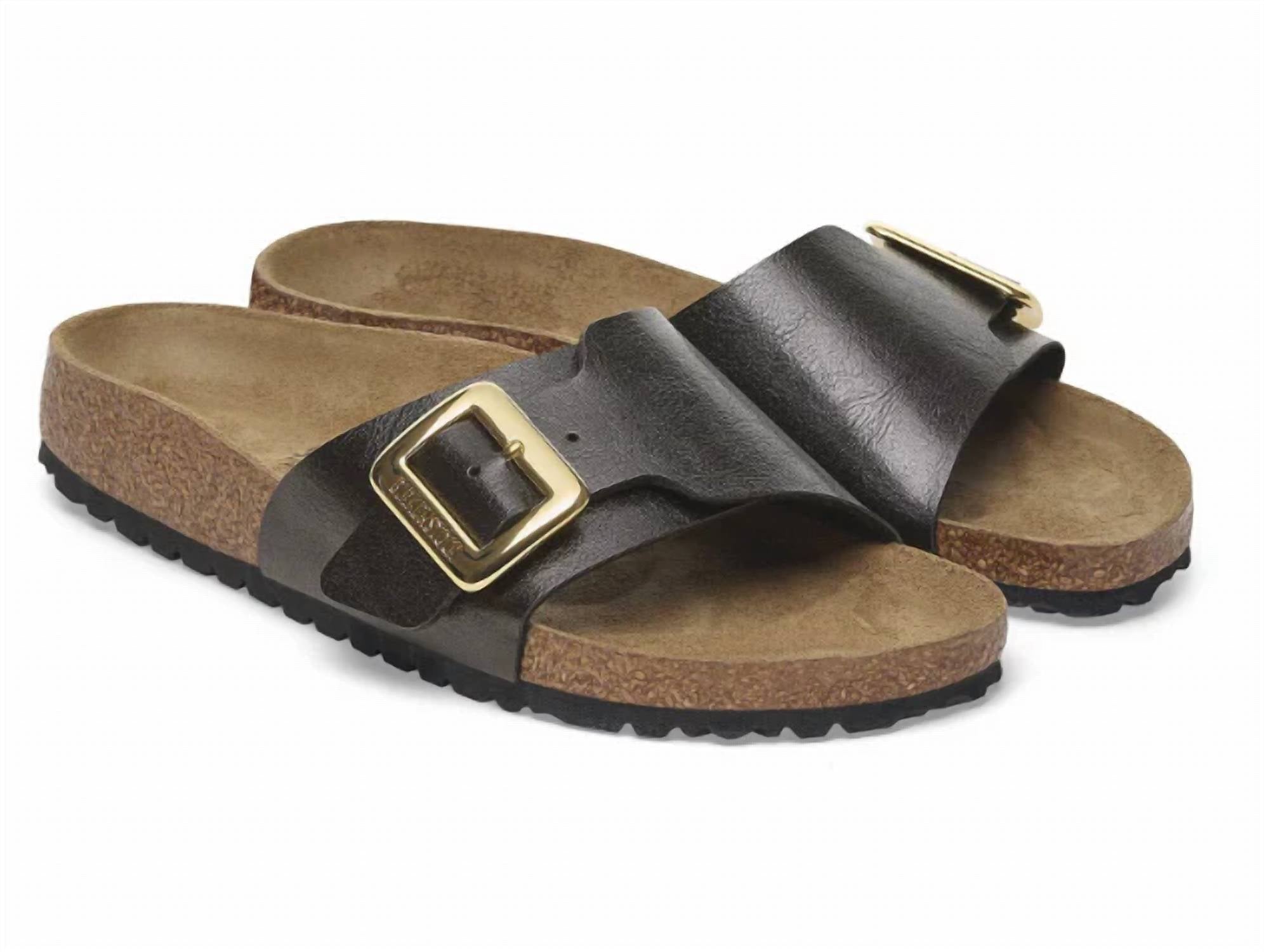 Women's Catalina Luxe Buckle Sandals In Graceful Licorice