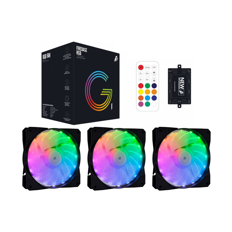 1st Player FireBase G1 3x 120mm RGB Case Cooling Fan Combo with Remote