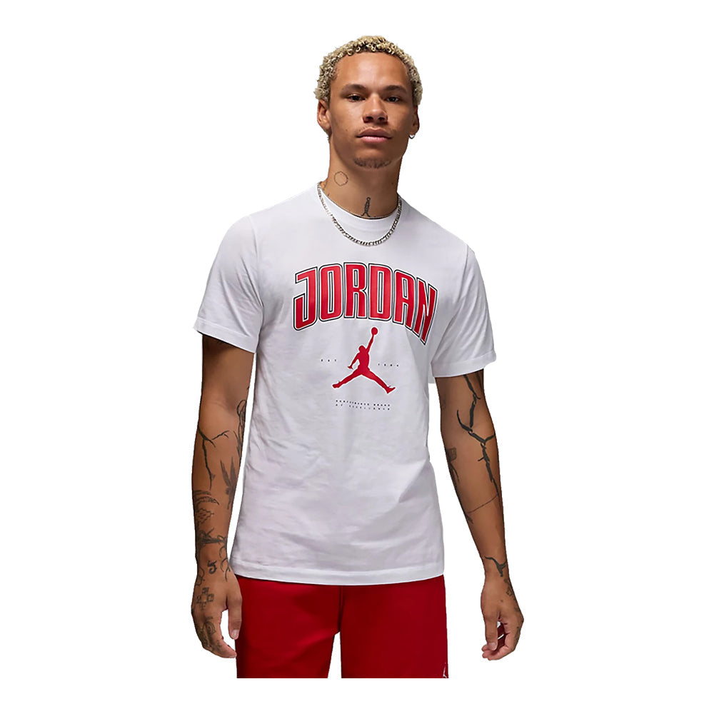 Men's Jordan City 88 Crew Graphic T-Shirt - White/Gym Red