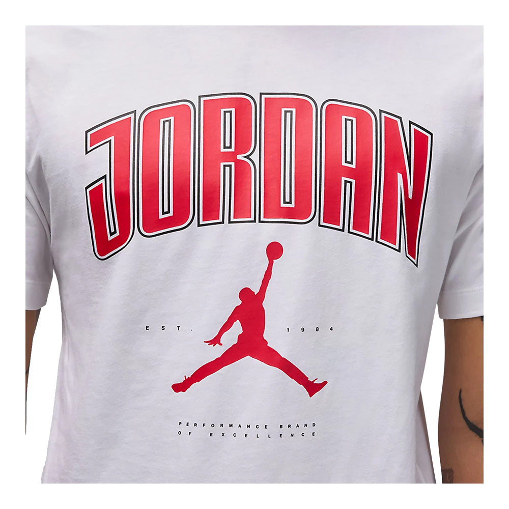 Men's Jordan City 88 Crew Graphic T-Shirt - White/Gym Red