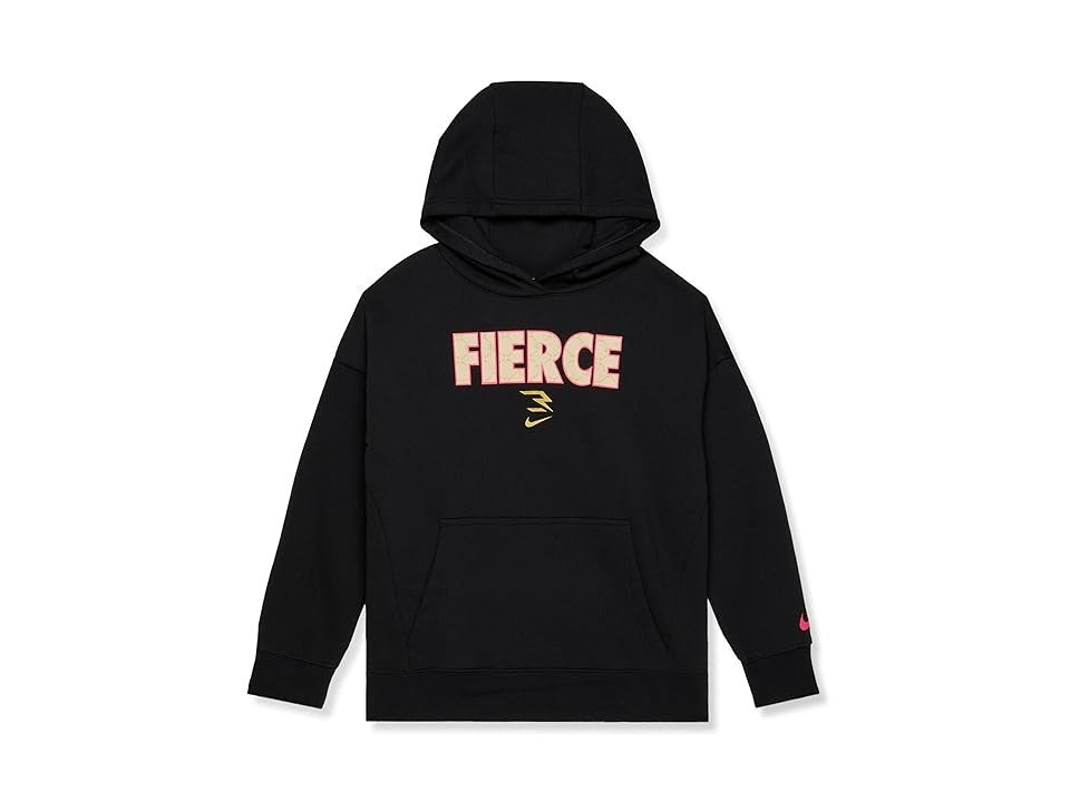 Nike 3BRAND Hoodie Girls  Black Fierce Print Fleece Long Sleeve GBO212