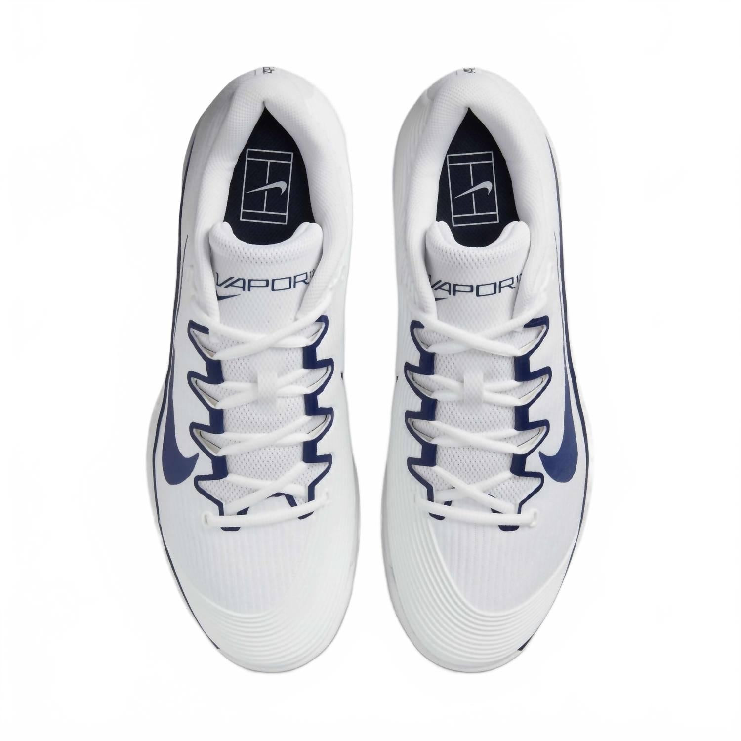 Men's Zoom Vapor 12 Hard Court Tennis Shoes In White White/midnight Navy