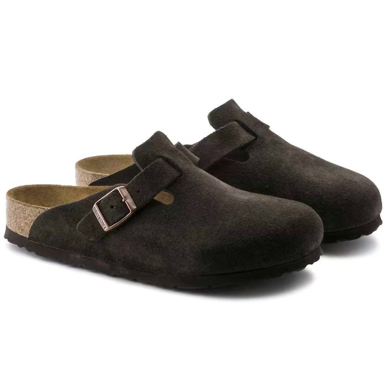 Women's Boston Soft Footbed Clog In Mocha Suede