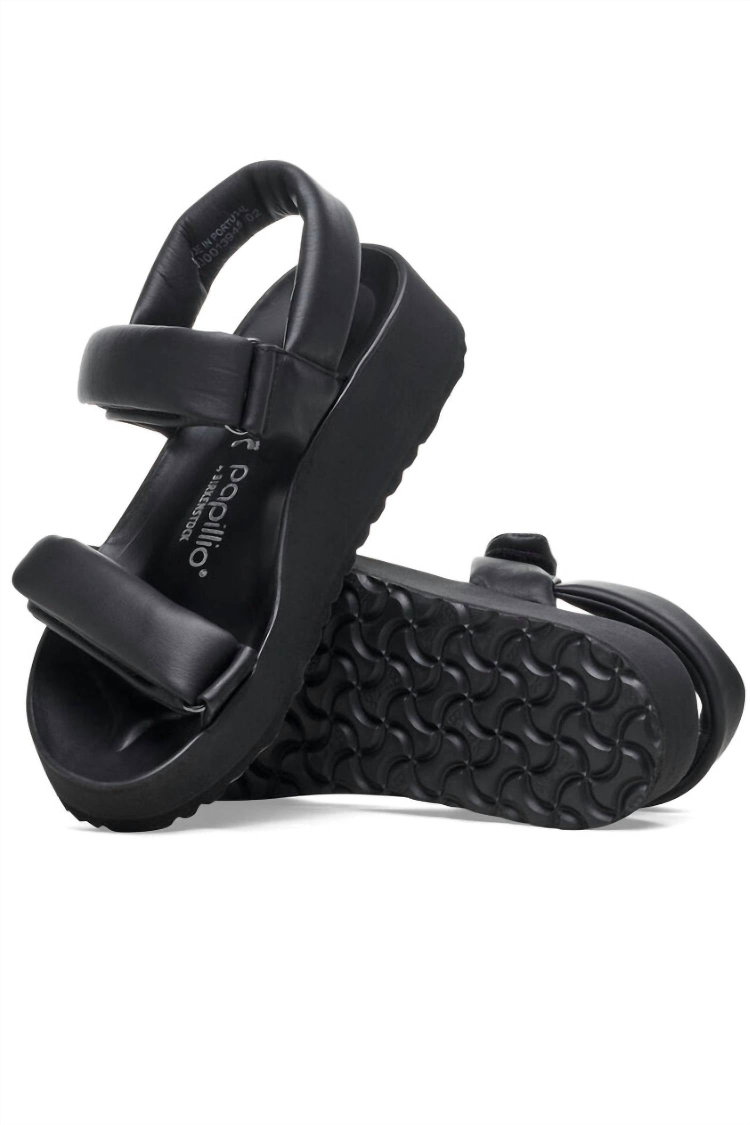 Women's Papillio Theda Natural Leather Platform Sandals In Black