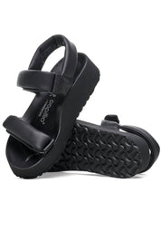Women's Papillio Theda Natural Leather Platform Sandals In Black