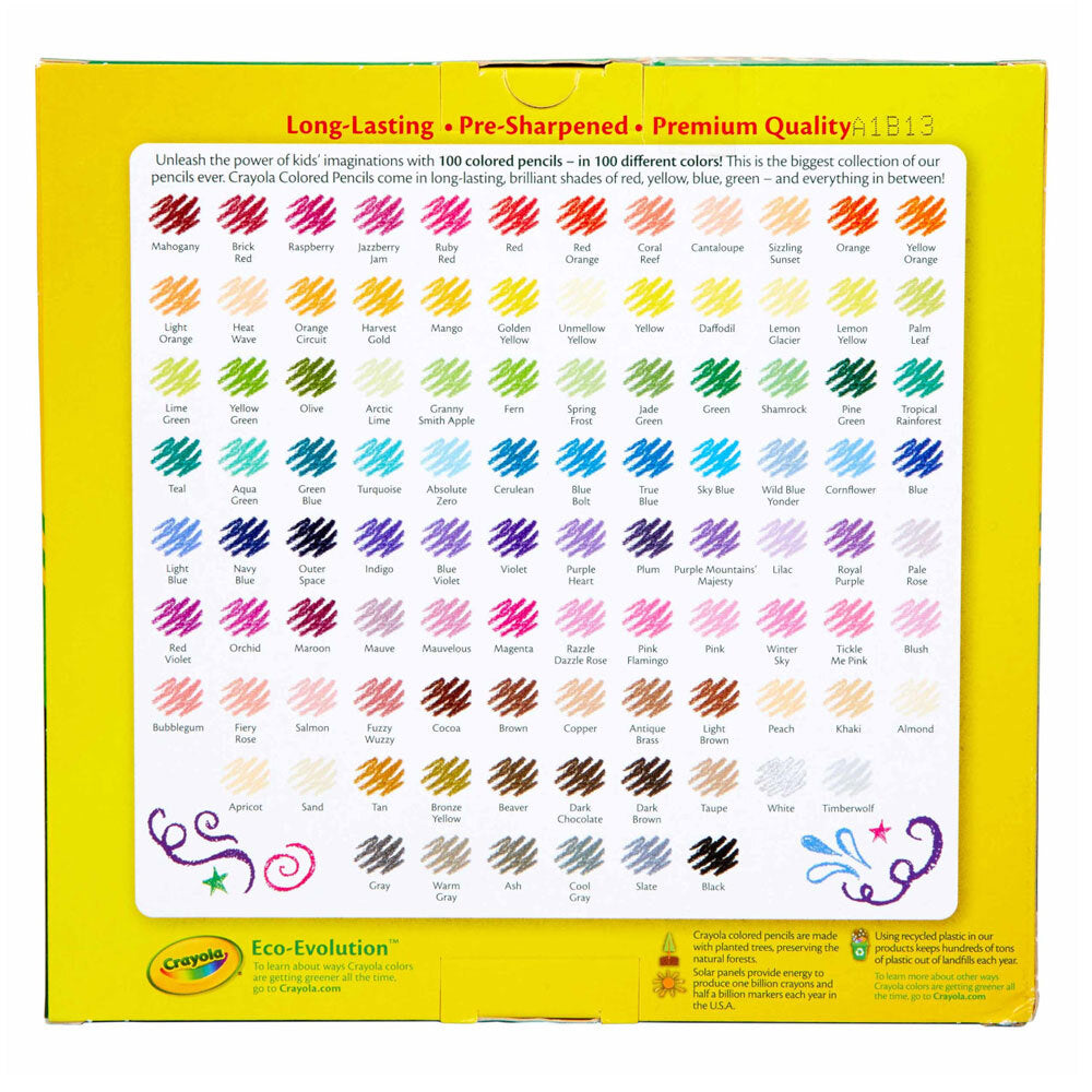 100pc Crayola Coloured Pencils 3+