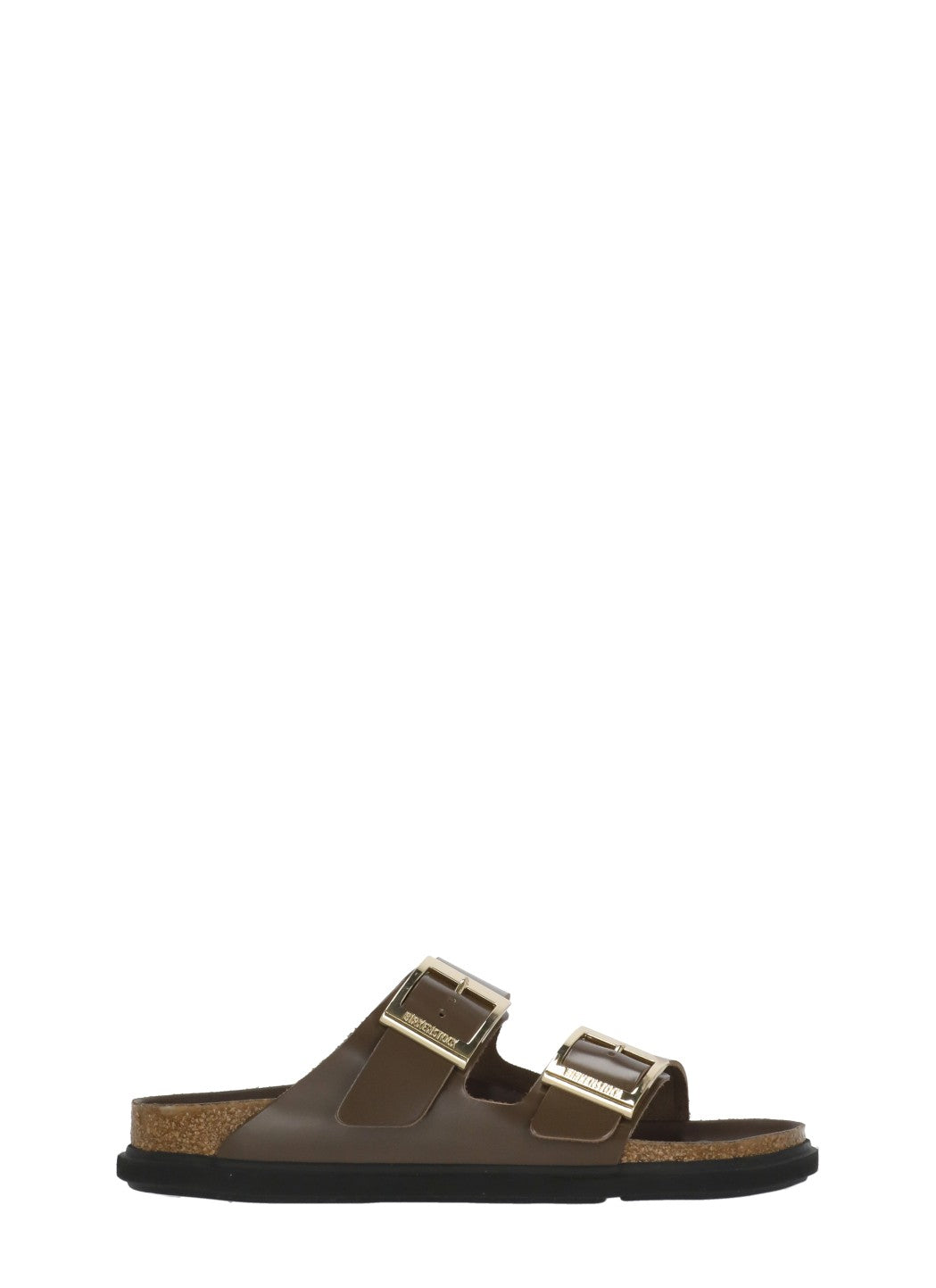 Brown Arizona Droplet Buckle Slippers