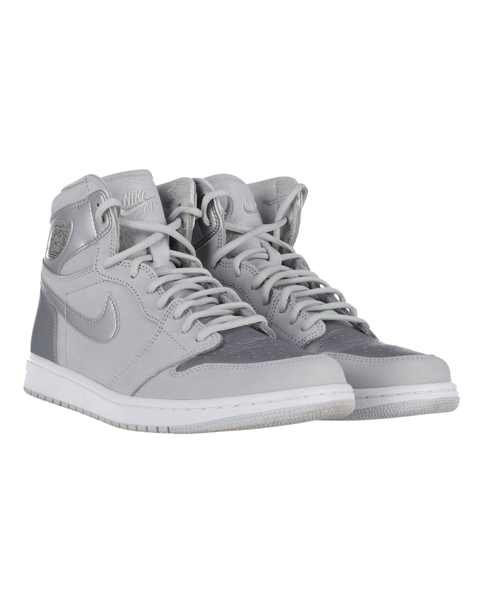 Nike Air Jordan 1 High CO Japan in Neutral Grey Silver White Leather