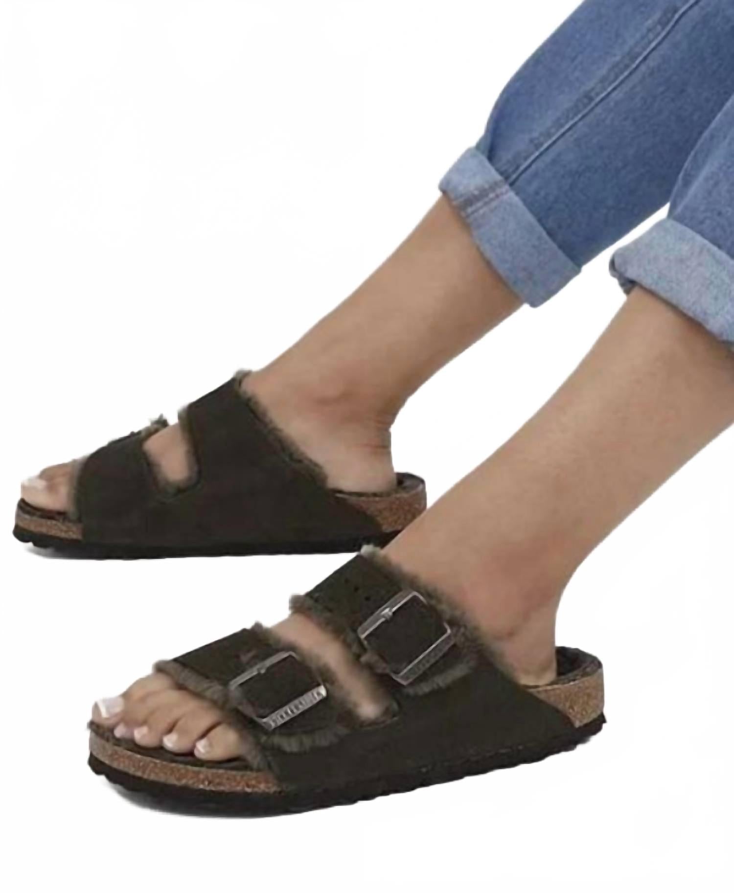 Women's Arizona Shearling Sandals In Mocha