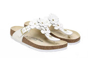 Women's Gizeh Flower Sandals In White
