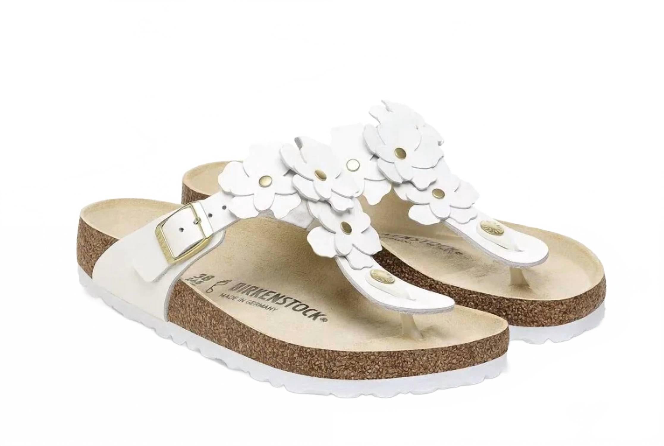Women's Gizeh Flower Sandals In White