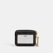 Coach Outlet Zip Card Case In Signature Canvas