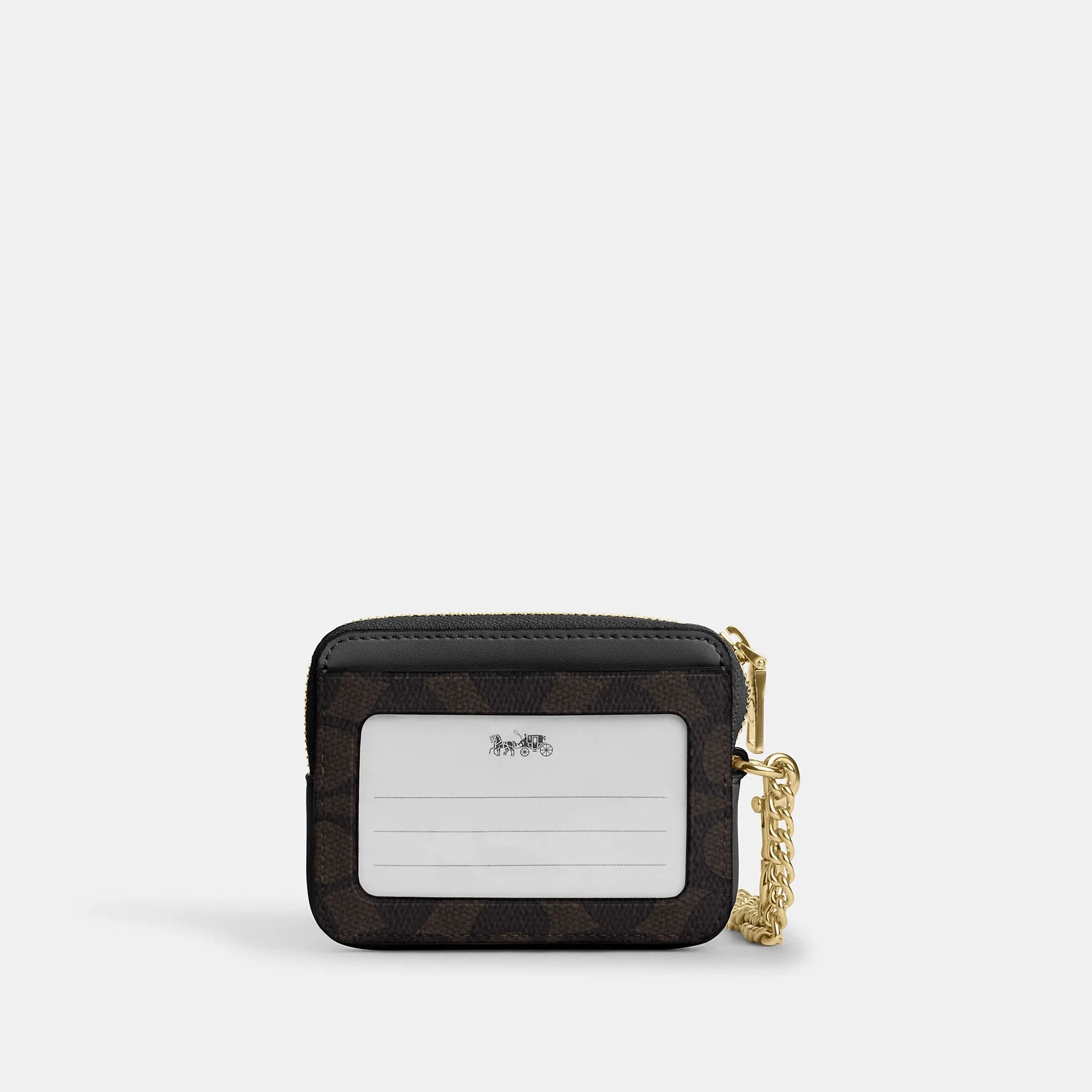 Coach Outlet Zip Card Case In Signature Canvas