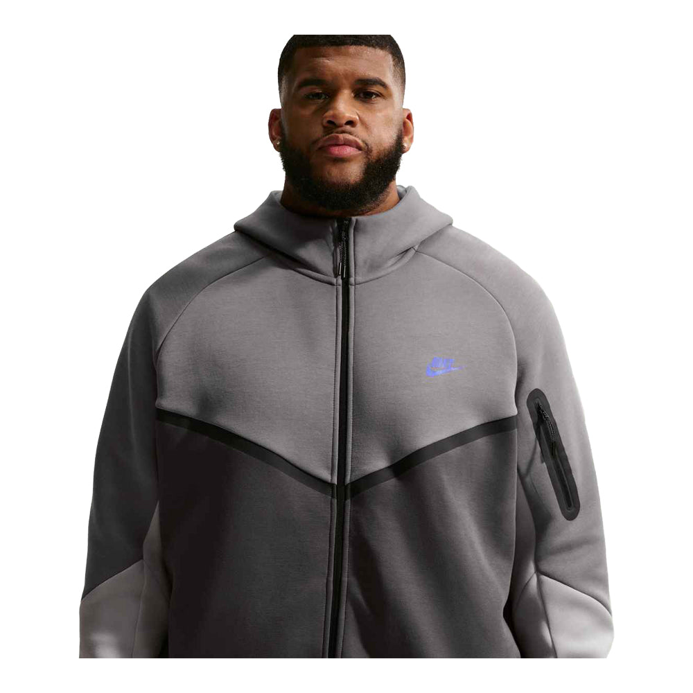 Men's Nike Tech Fleece Windrunner Full-Zip Hoodie - Pencil Point/Medium Ash/College Grey/Sapphire