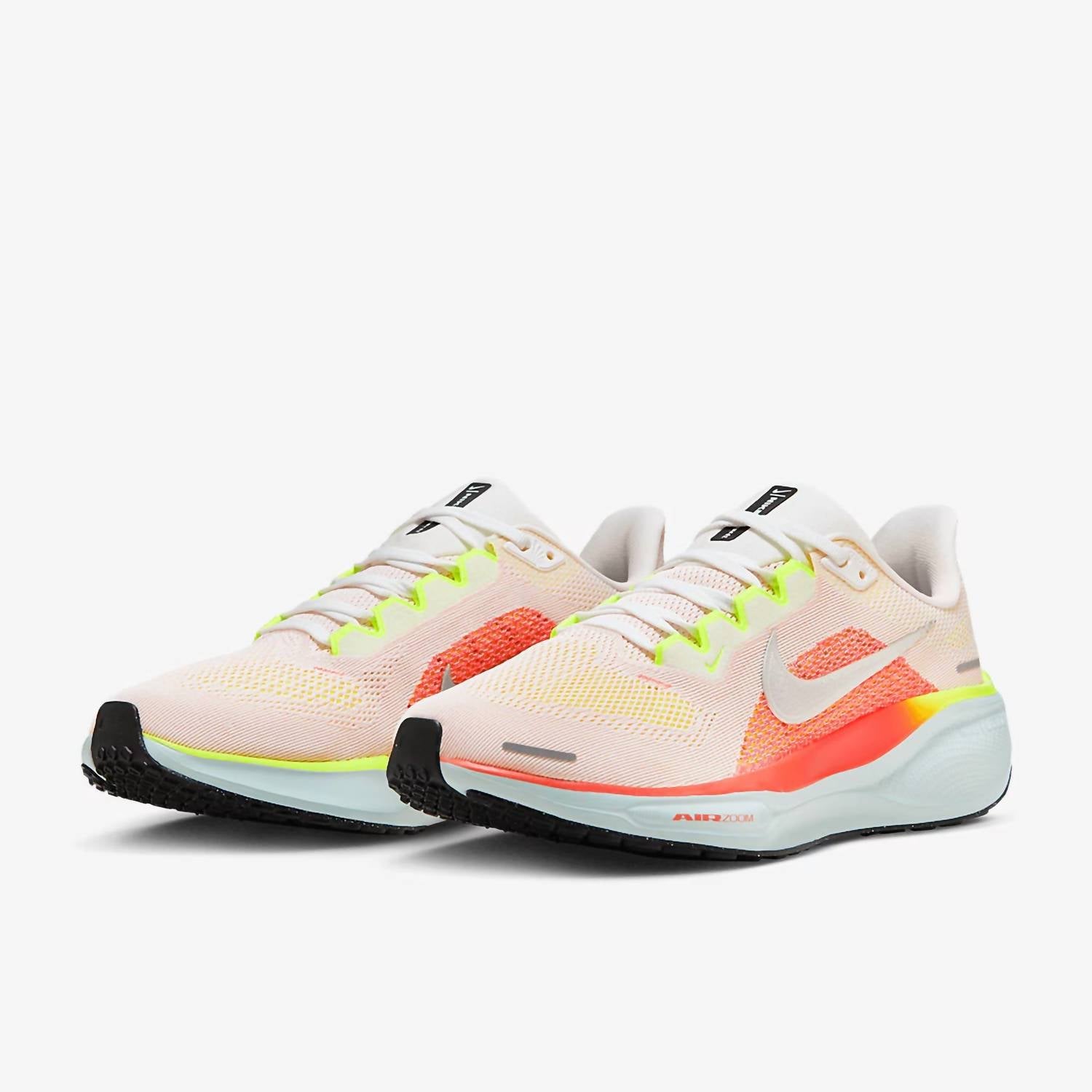 Women's Pegasus 41 Road Running Shoes In Summit White Chrome Bright Crimson