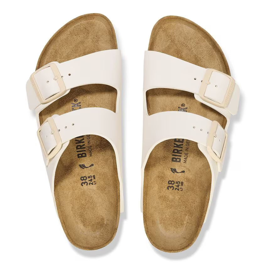 Women's Birkenstock Arizona 1027339-250 Sandals US 5-5.5 White Birko-Flor ZPO3382