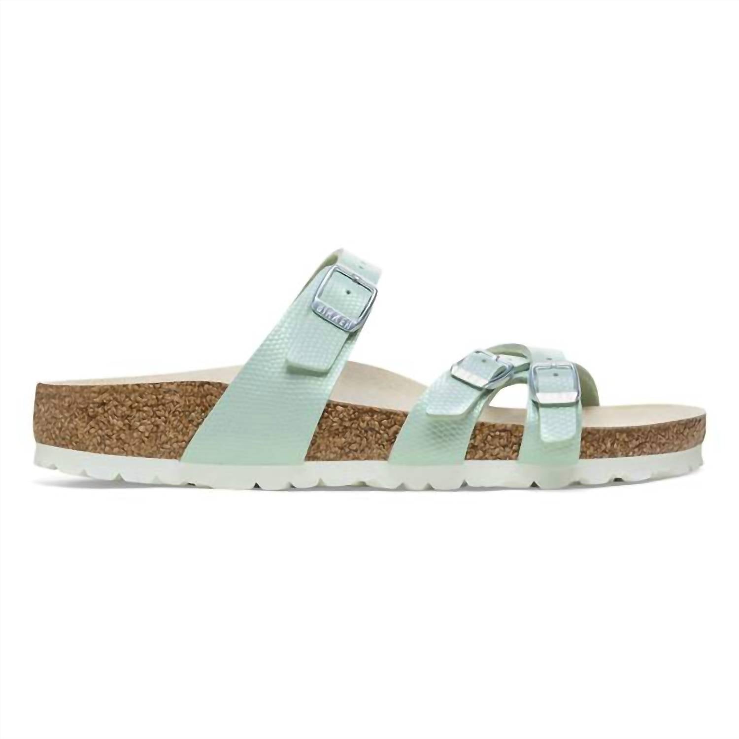 Women's Franca Sandal In Lizard Surf Green