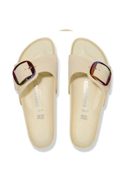 Women's Madrid Big Buckle Narrow Sandal In Ecru