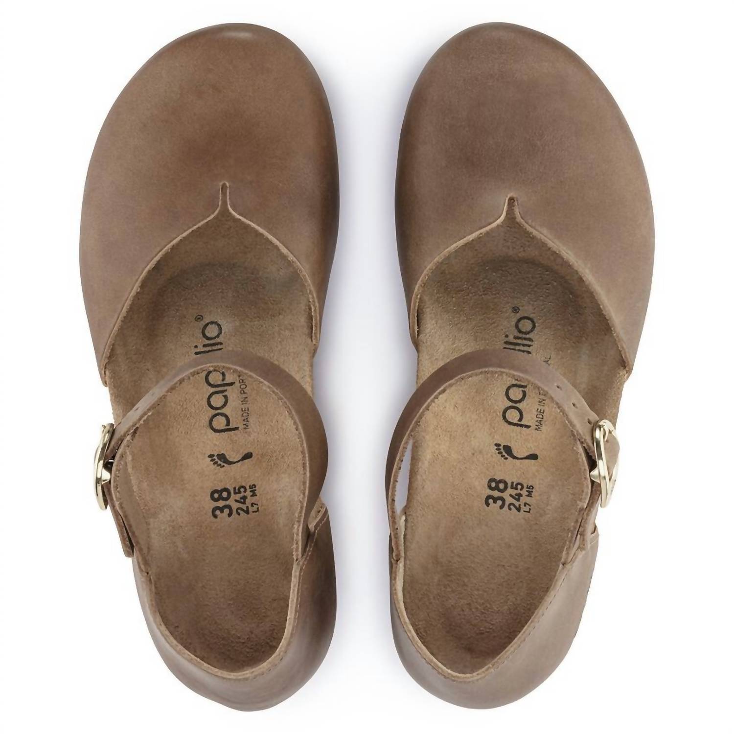 Women's Mary Ring Buckle Wedge Sandal In Cognac