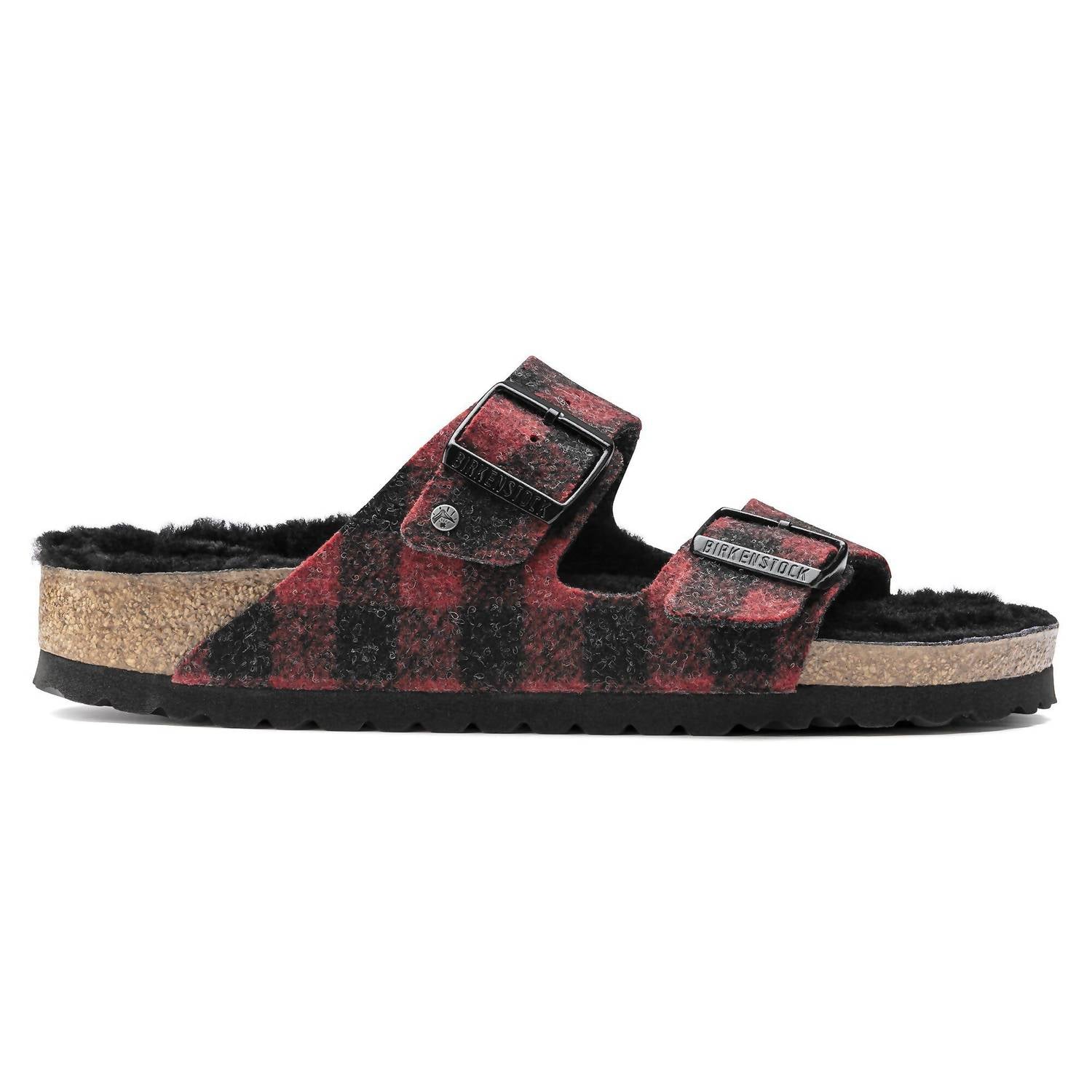 Men's Arizona Rivet Flip-Flops In Plaid Red