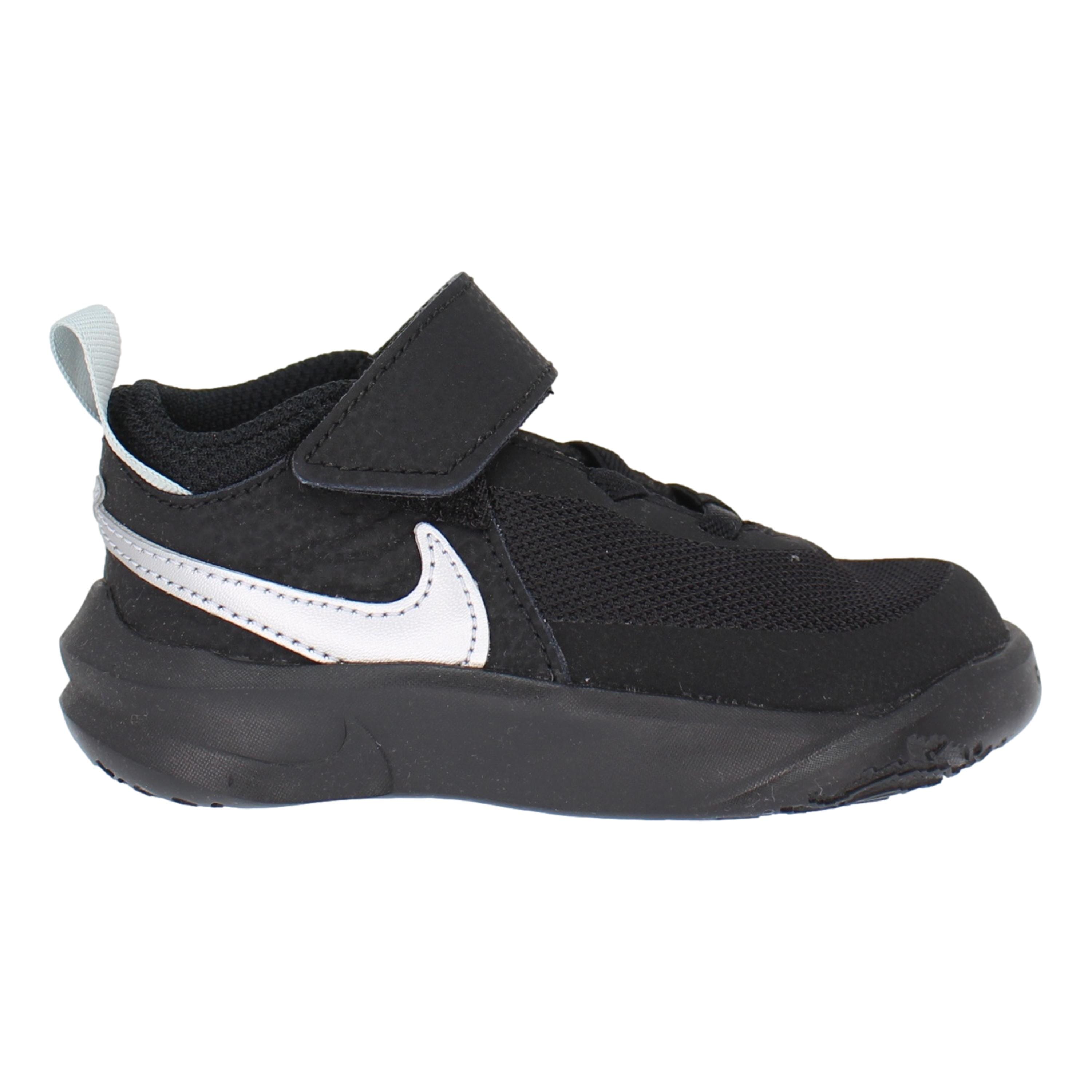 Nike Team Hustle D 10 Black/Mtcllic Silver-Volt  CW6737-004 Toddler