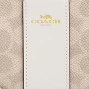 Coach Outlet Corner Zip Wristlet In Signature Canvas With Stripe