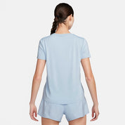 Women's Nike One Classic Top Blue Dri-FIT Crew Neck Pullover Active SRT44