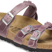 Women's Franca Braided Oiled Leather Sandals In Lavender