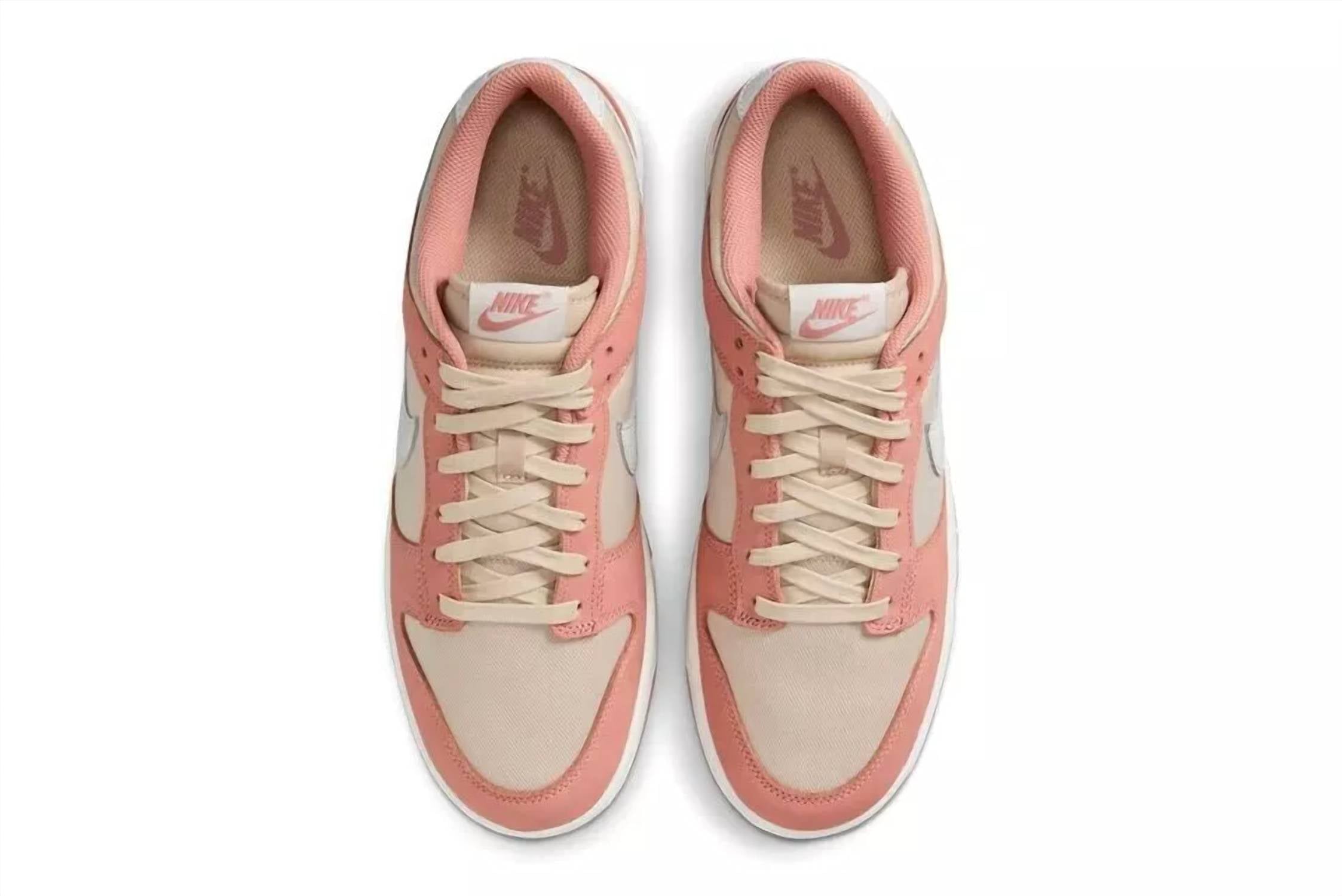 Men's Dunk Low Retro Premium Sneaker In Red Stardust/summit White/sanddrift