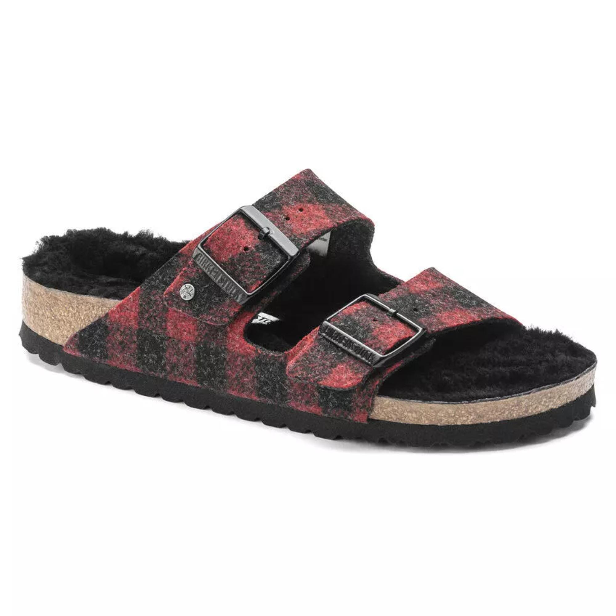 Women's Birkenstock Arizona Rivet Plaid Red 1018111