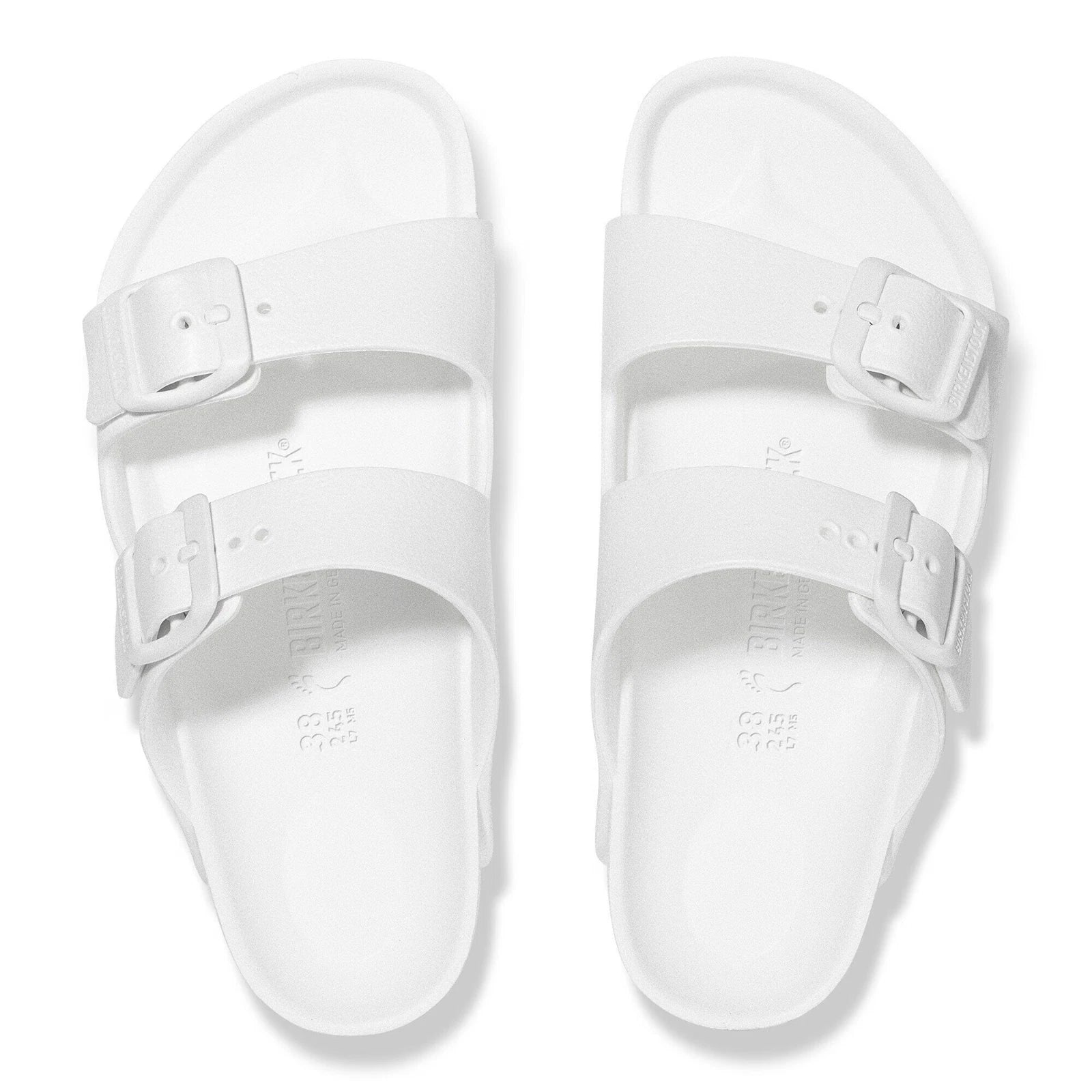 Youth Birkenstock Arizona Sandals White Waterproof Slip On Slide VER849
