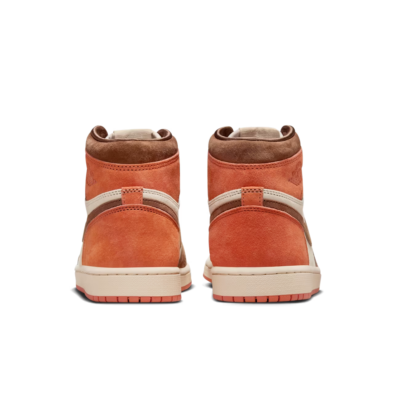 Women's Nike Air Jordan 1 High FQ2941-200 6.5 Brown Nubuck Leather Shoes GBNC301