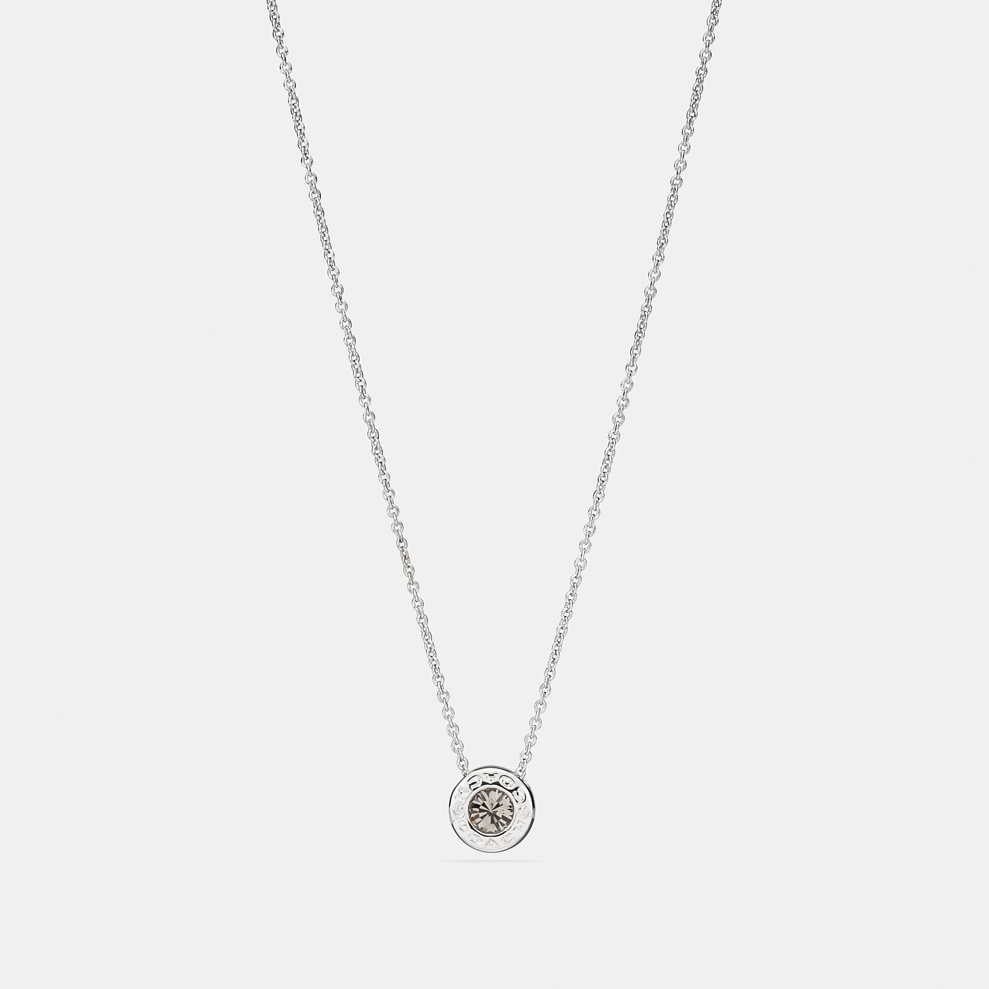 Coach Outlet Open Circle Stone Strand Necklace