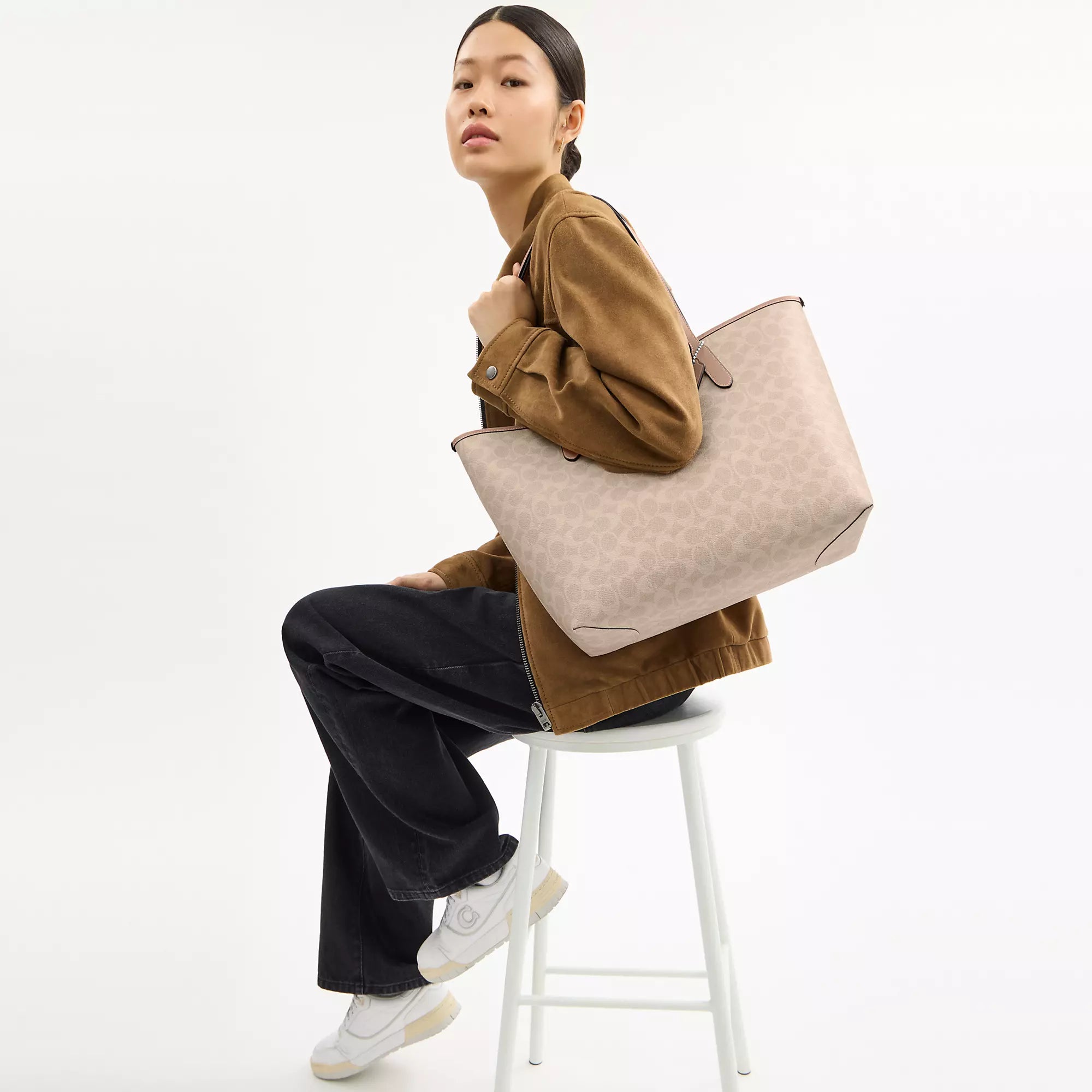 Coach Outlet City Tote Bag In Signature Canvas