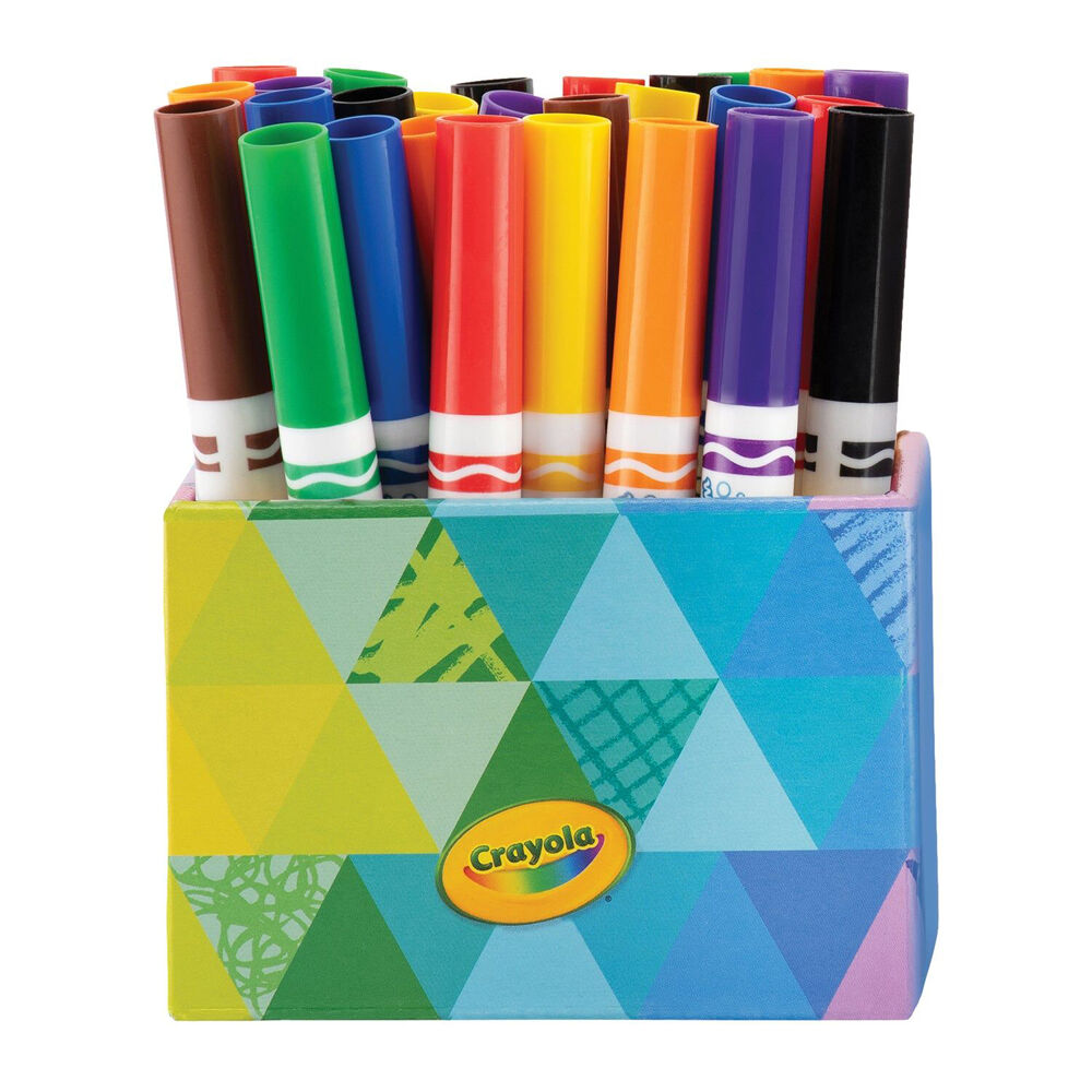 32pc Crayola Ultra-Clean Classic Washable Markers Colouring Set