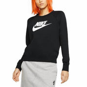 Women's Essential Fleece Sweatshirt In Black/white