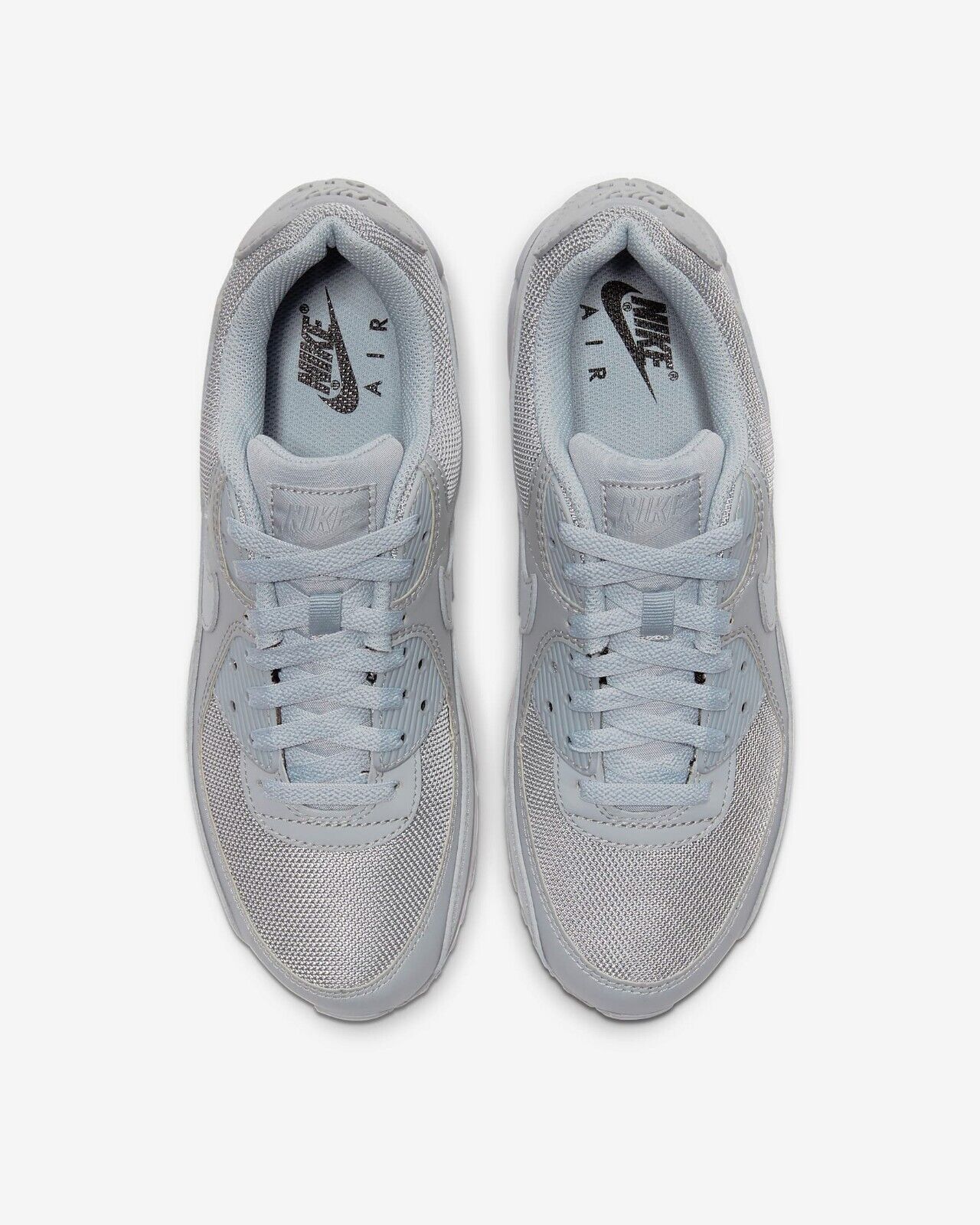 Men's Nike Air Max 90 CN8490 Sneakers Wolf Grey Leather Casual Lifestyle Shoes