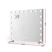 80x65cm Embellir Makeup Mirror Hollywood Vanity with LED Light Silver Legs