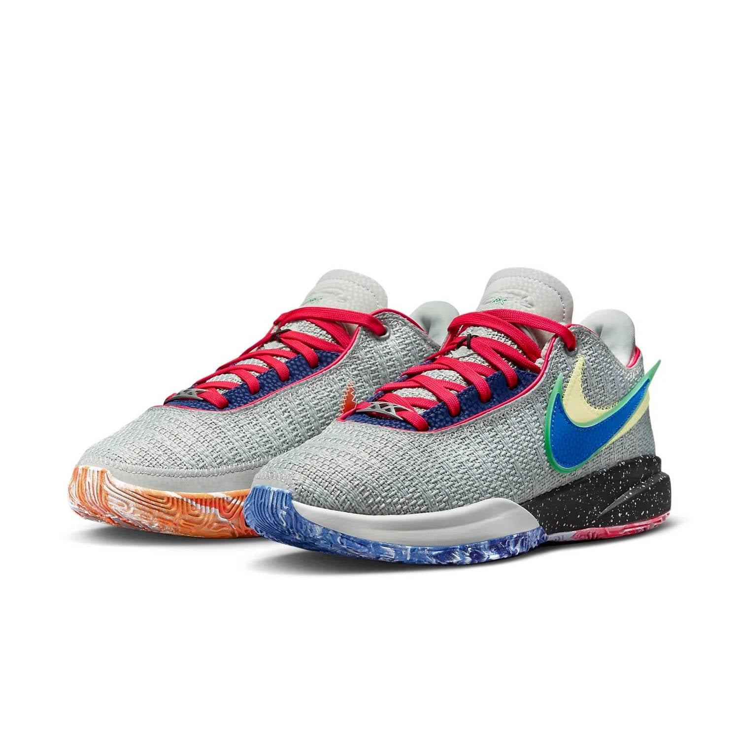 Men's Lebron 20 Lifer Shoes In Grey/blue/red