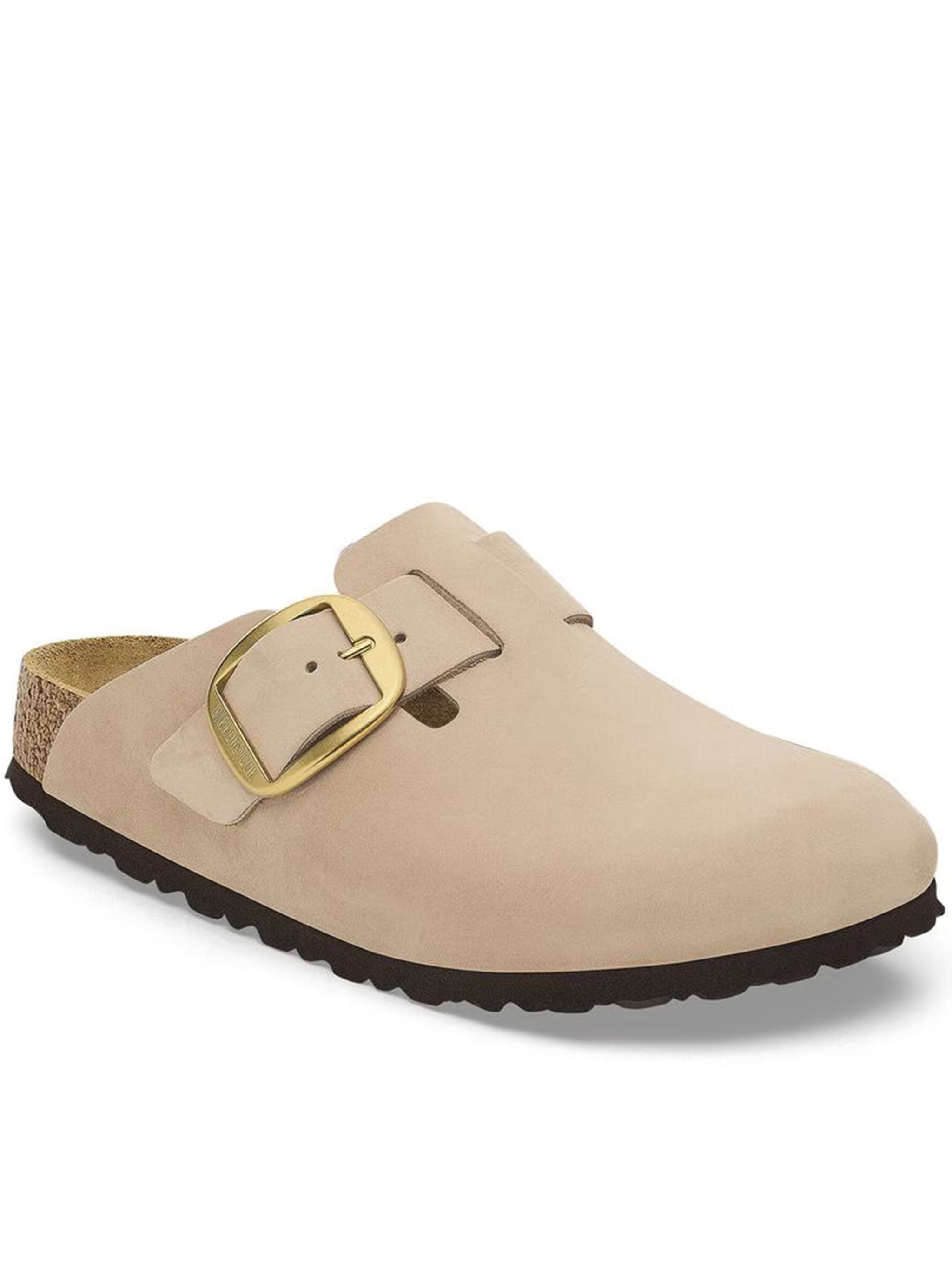 Boston Big Buckle Nubuck Leather Clogs