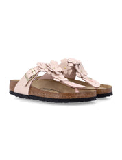 Gizeh Flower Leather Infradito Sandals