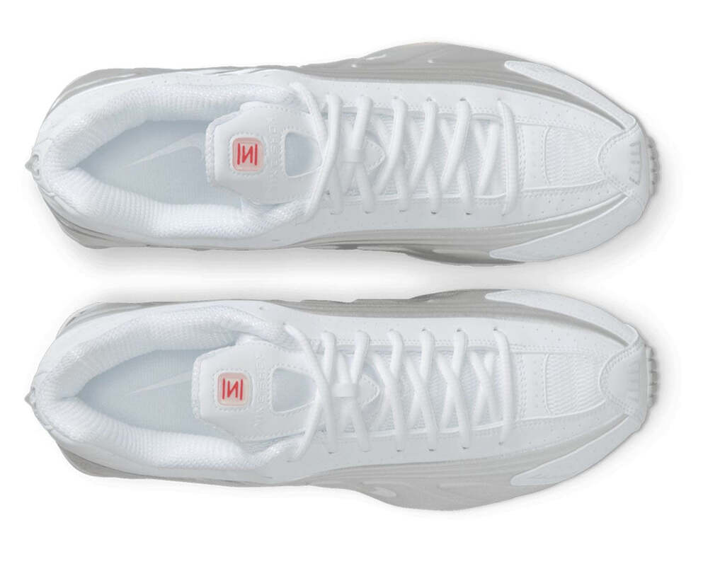 Nike Shox R4 White Bright Crimson Metallic Silver