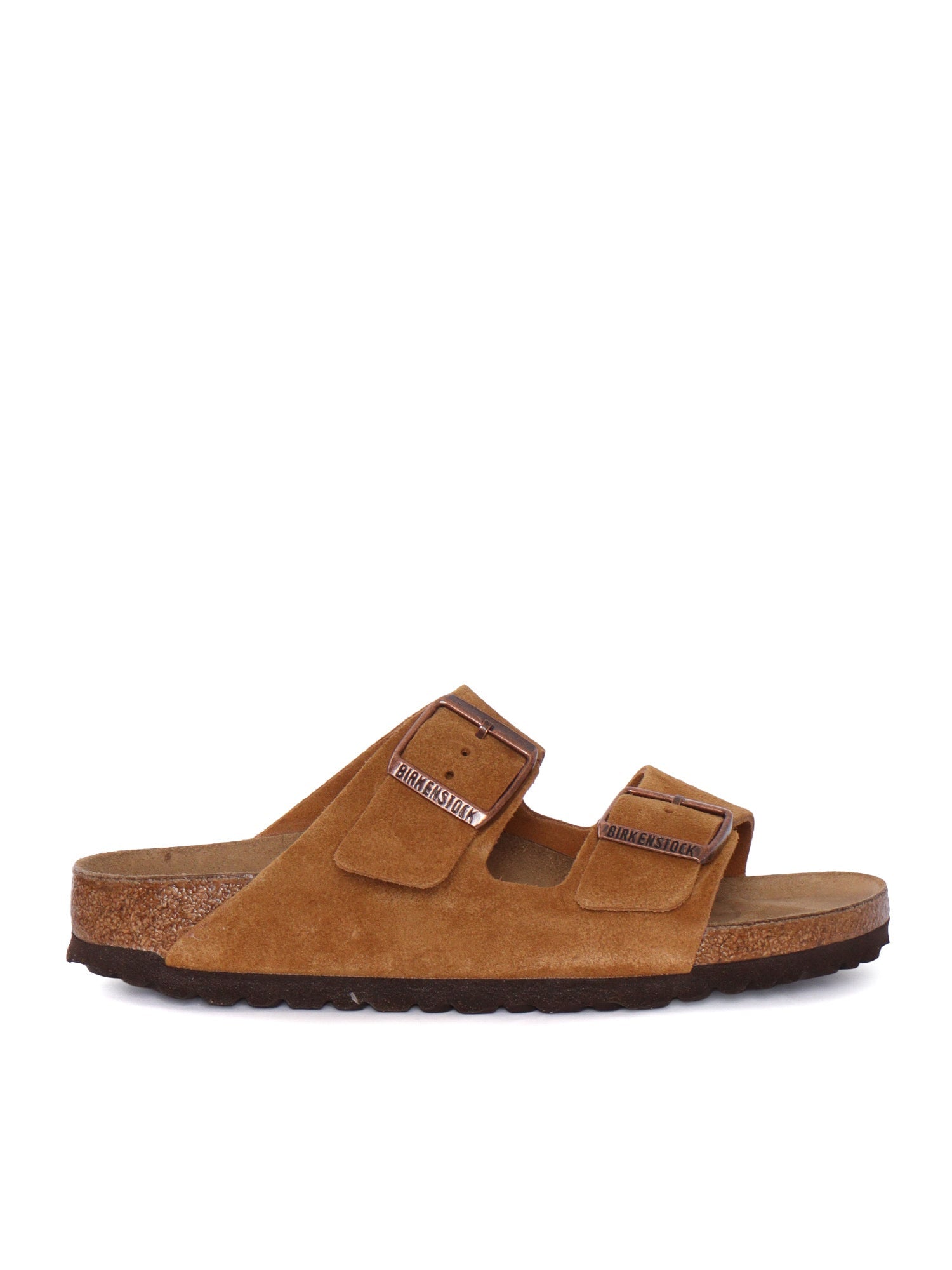 Mink Arizona Suede Leather Slide Sandal