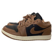 Nike Air Jordan 1 Low in Brown And Black Leather