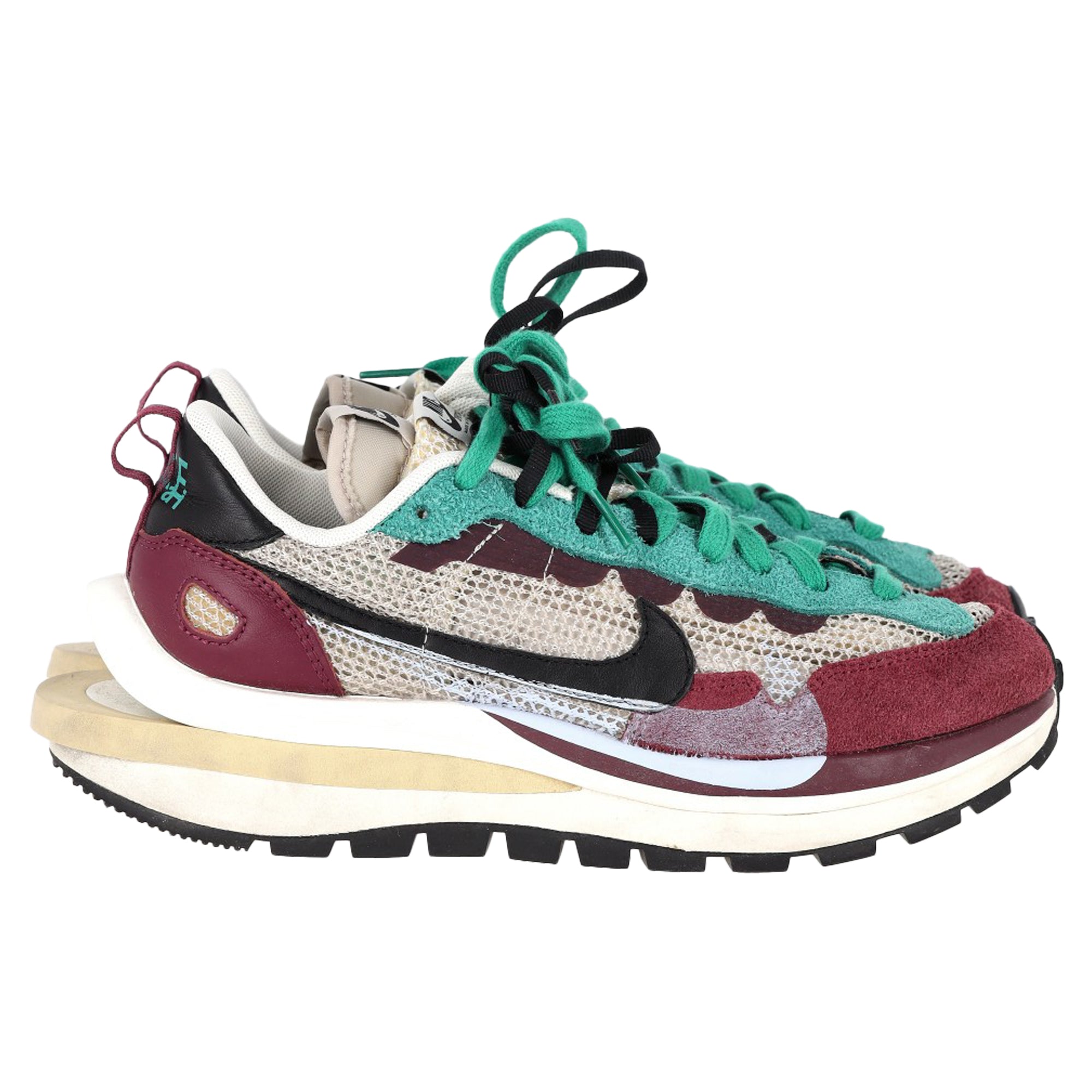 Nike x Sacai Mesh Vaporwaffle Sneakers in Multicolor Suede