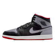 Men's Nike Air Jordan 1 Mid Black/Cement Grey-Fire Red DQ8426-006