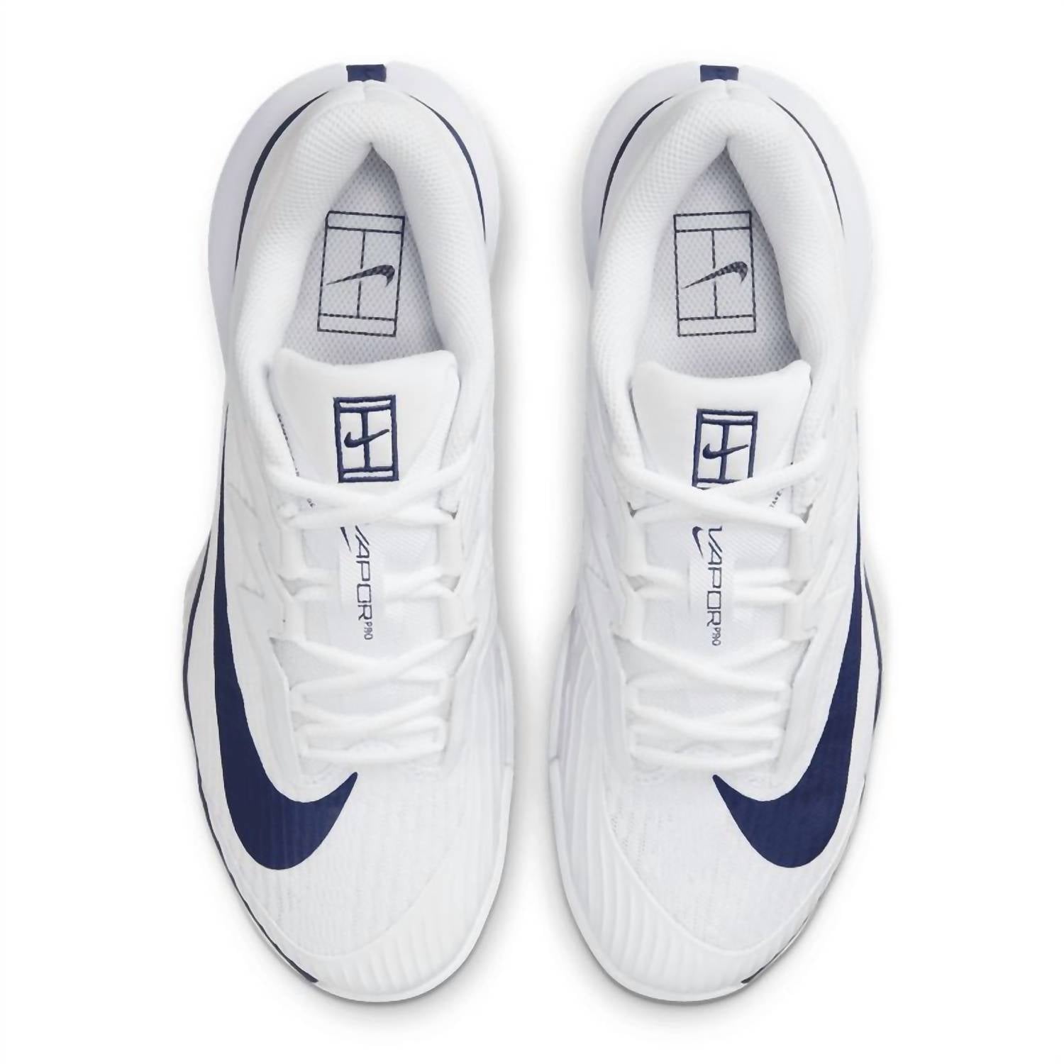 Women's Zoom Vapor Pro 3 Premium Hard Court Tennis Shoes In White/midnight Navy