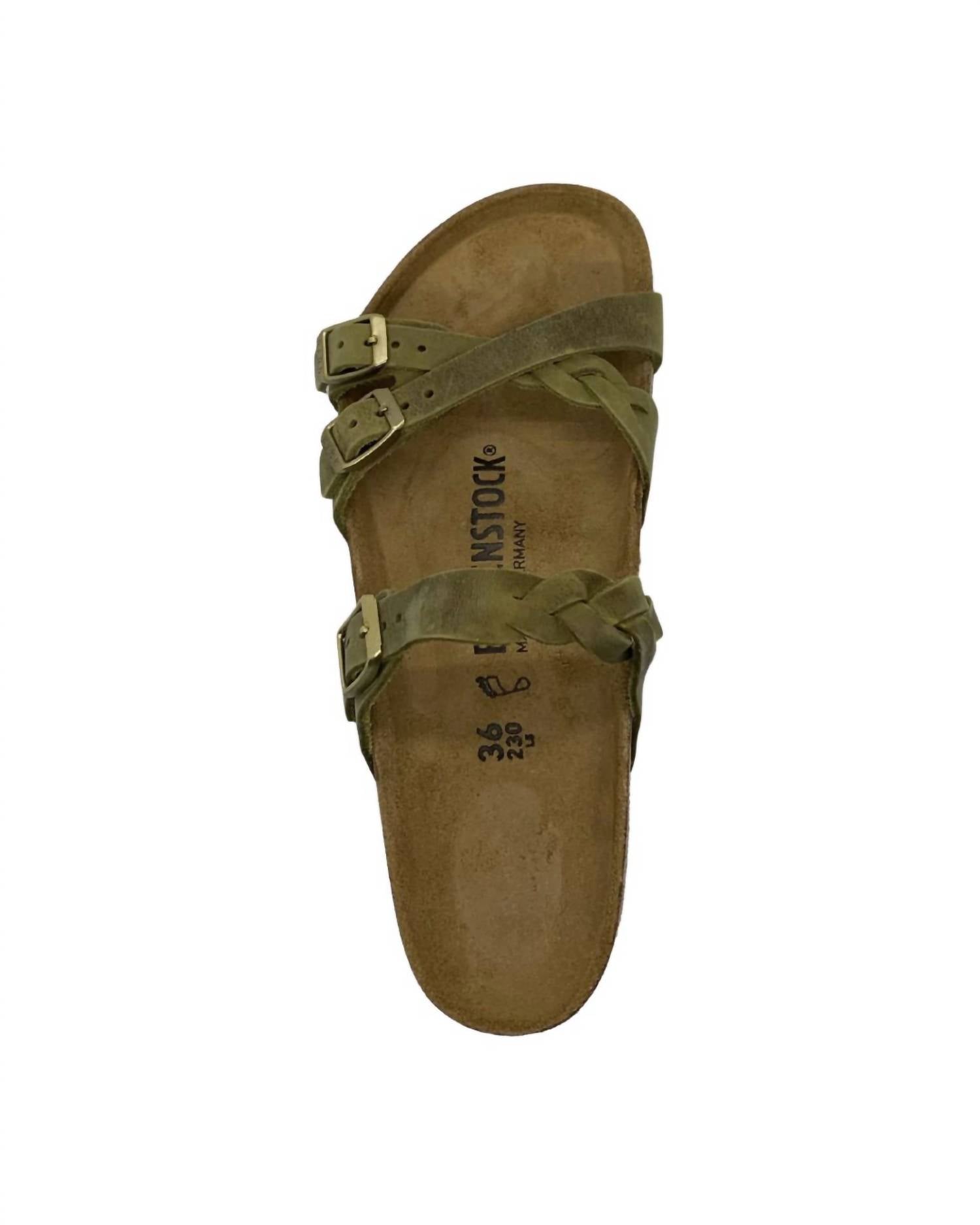 Women's Franca Braided Sandal In Olive Green